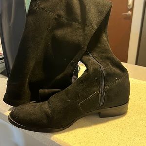 INC Black suede over the knee boot